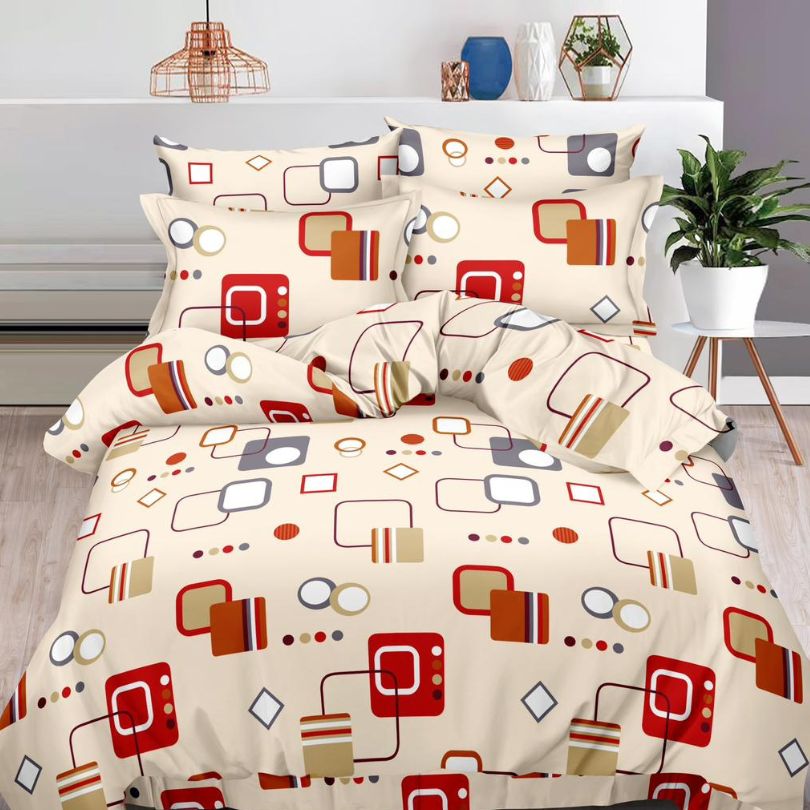 Lenjerie de pat bumbac finet cu elastic – 6 piese: Confort si stil pentru un somn odihnitor  | COD 0414-S