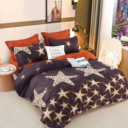 Set lenjerie de pat bumbac satinat 4 piese – Design rafinat și textura delicata, Cod 0918-S