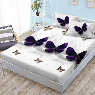 Husa de Pat din Bumbac Finet – Set 3 Piese pentru Confort si Eleganta | COD 1066-S