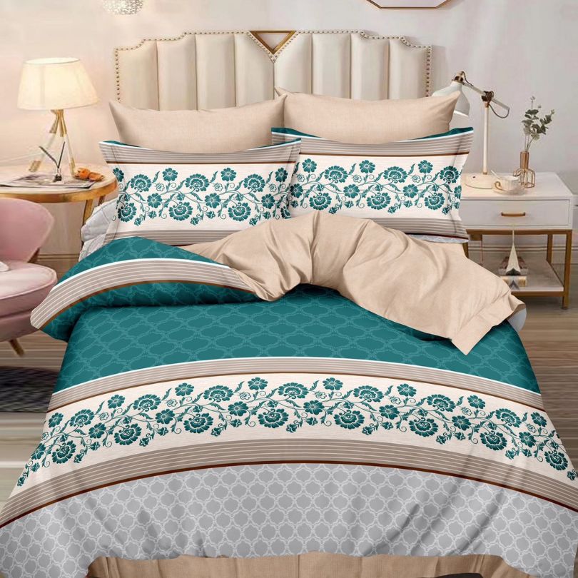 Lenjerie de pat bumbac finet cu elastic – 6 piese: Confort si stil pentru un somn odihnitor  | COD 0427-S