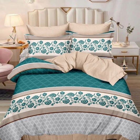 Lenjerie de pat bumbac finet cu elastic – 6 piese: Confort si stil pentru un somn odihnitor  | COD 0421-S