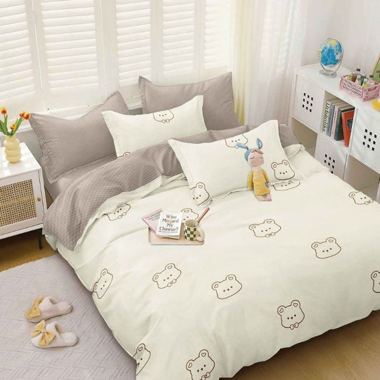 Set lenjerie de pat bumbac satinat 4 piese – Design rafinat și textura delicata, Cod 0922-S