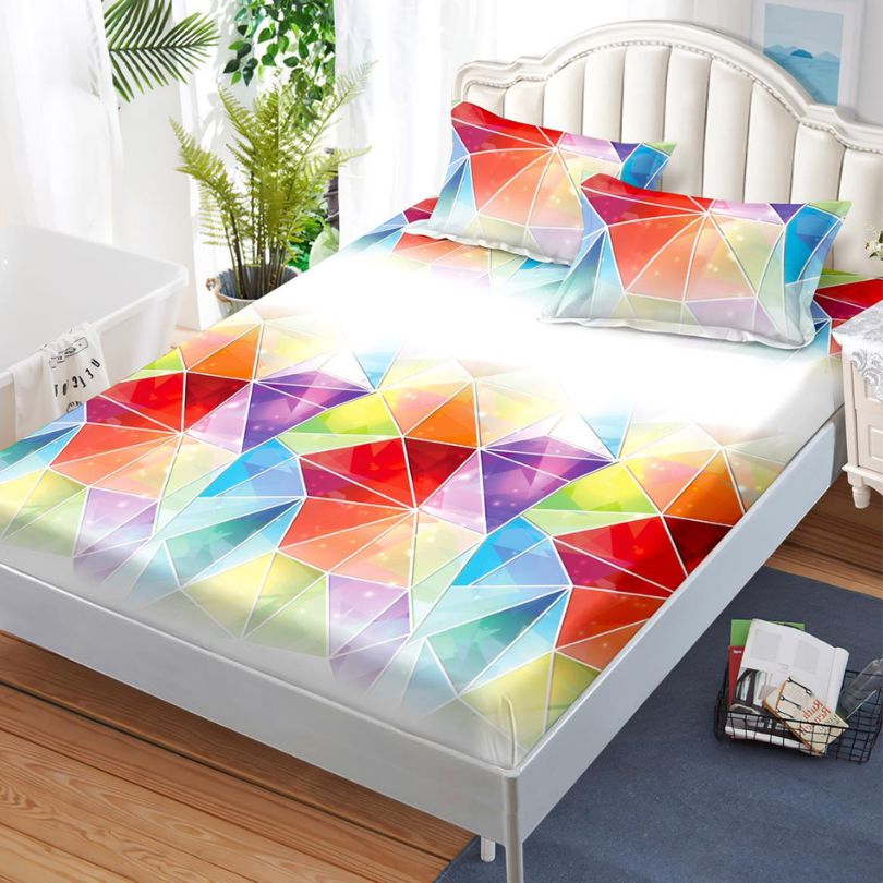 Husa de Pat din Bumbac Finet – Set 3 Piese pentru Confort si Eleganta | COD 1099-S