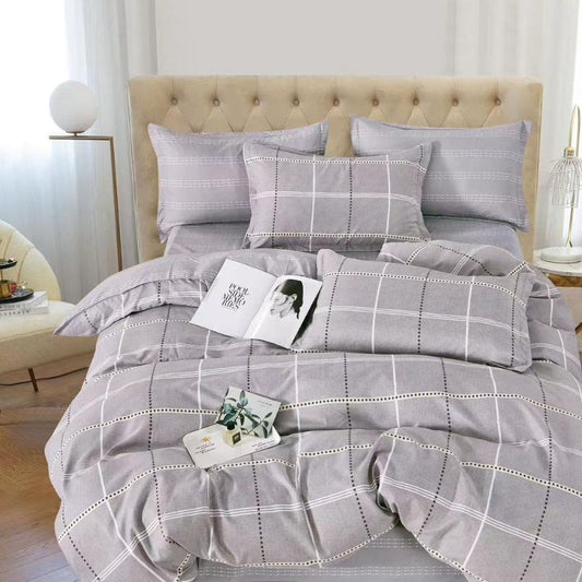 Lenjerie de pat bumbac finet cu elastic – 6 piese: Confort si stil pentru un somn odihnitor  | COD 0425-S