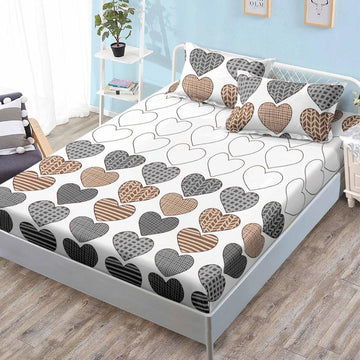 Husa de Pat din Bumbac Finet – Set 3 Piese pentru Confort si Eleganta | COD 1100-S