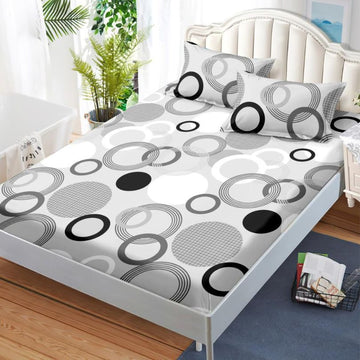 Husa de Pat din Bumbac Finet – Set 3 Piese pentru Confort si Eleganta | COD 1102-S