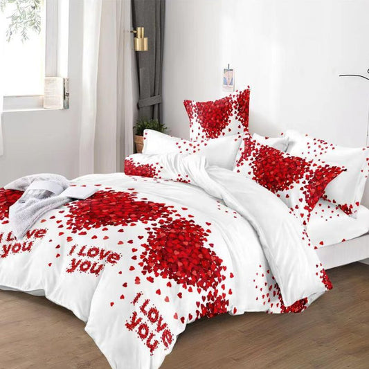 Lenjerie de pat bumbac finet cu elastic – 6 piese: Confort si stil pentru un somn odihnitor  | COD 0932-S