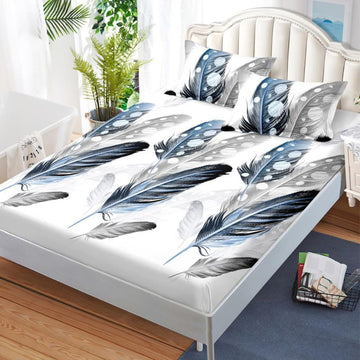 Husa de Pat din Bumbac Finet – Set 3 Piese pentru Confort si Eleganta | COD 1105-S