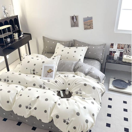 Lenjerie de pat bumbac finet cu elastic – 6 piese: Confort si stil pentru un somn odihnitor  | COD 0434-S