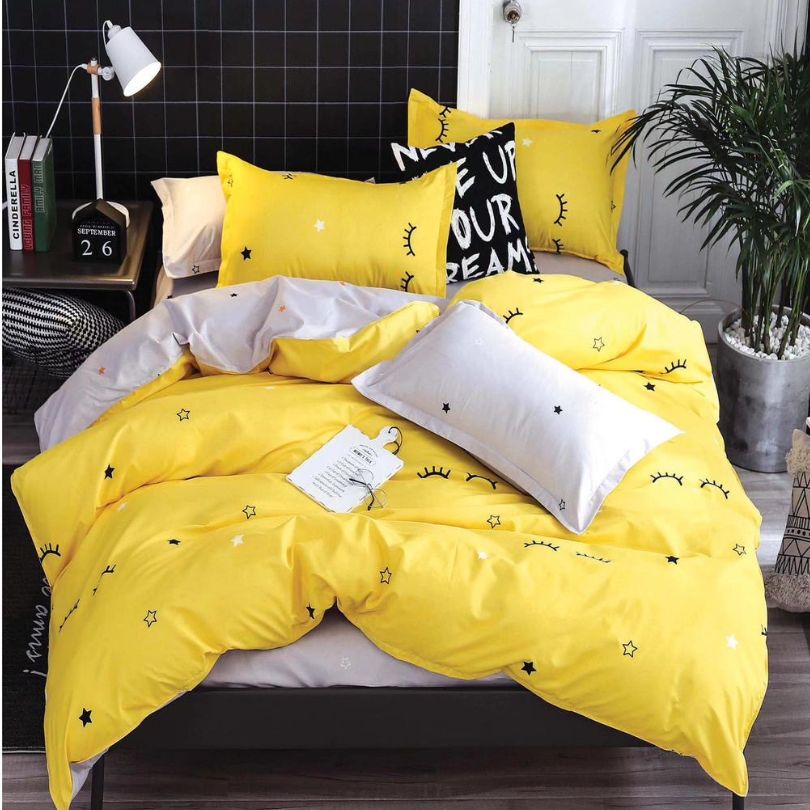 Lenjerie de pat bumbac finet cu elastic – 6 piese: Confort si stil pentru un somn odihnitor  | COD 0435-S