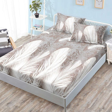 Husa de Pat din Bumbac Finet – Set 3 Piese pentru Confort si Eleganta | COD 1115-S