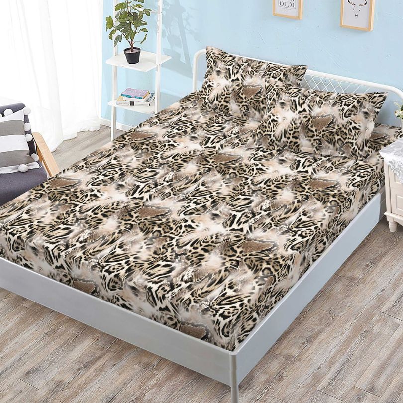 Husa de Pat din Bumbac Finet – Set 3 Piese pentru Confort si Eleganta | COD 1116-S