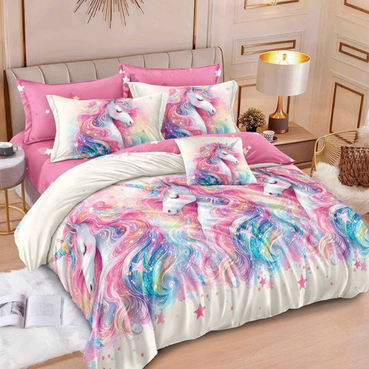 Lenjerie de pat bumbac finet cu elastic – 6 piese: Confort si stil pentru un somn odihnitor  | COD 0443-S