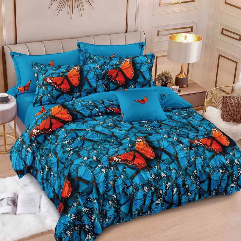 Lenjerie de pat bumbac finet cu elastic – 6 piese: Confort si stil pentru un somn odihnitor  | COD 0444-S