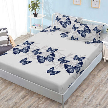 Husa de Pat din Bumbac Finet – Set 3 Piese pentru Confort si Eleganta | COD 1119-S