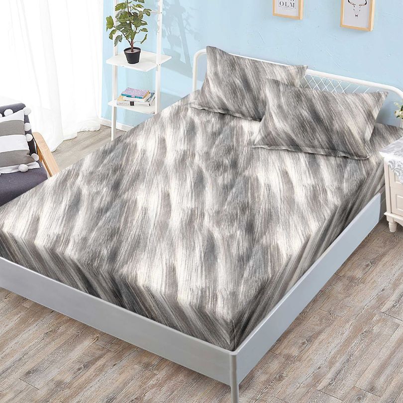 Husa de Pat din Bumbac Finet – Set 3 Piese pentru Confort si Eleganta | COD 1120-S