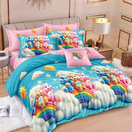 Lenjerie de pat bumbac finet cu elastic – 6 piese: Confort si stil pentru un somn odihnitor  | COD 0447-S