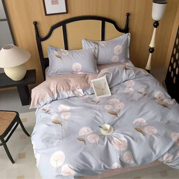 Lenjerie de Pat Bumbac Finet 1 Persoana – 4 Piese. Confort Premium si Design Modern | COD 1207-S