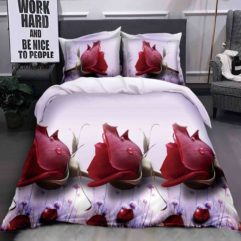 Lenjerie de Pat Bumbac Satinat 3D – 4 Piese | Confort Premium si Design Modern | COD 1330-S