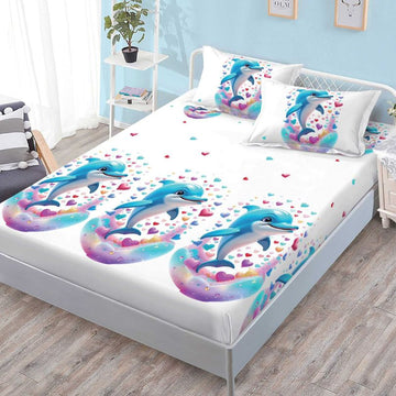 Husa de Pat din Bumbac Finet – Set 3 Piese pentru Confort si Eleganta | COD 1124-S