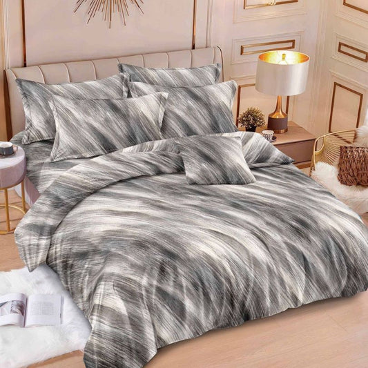 Lenjerie de pat bumbac finet cu elastic – 6 piese: Confort si stil pentru un somn odihnitor  | COD 0454-S