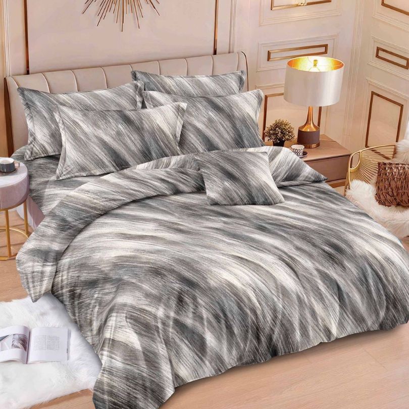 Lenjerie de pat bumbac finet cu elastic – 6 piese: Confort si stil pentru un somn odihnitor  | COD 0454-S