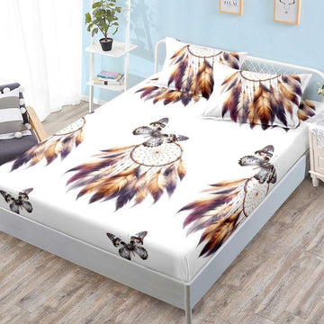 Husa de Pat din Bumbac Finet – Set 3 Piese pentru Confort si Eleganta | COD 1128-S