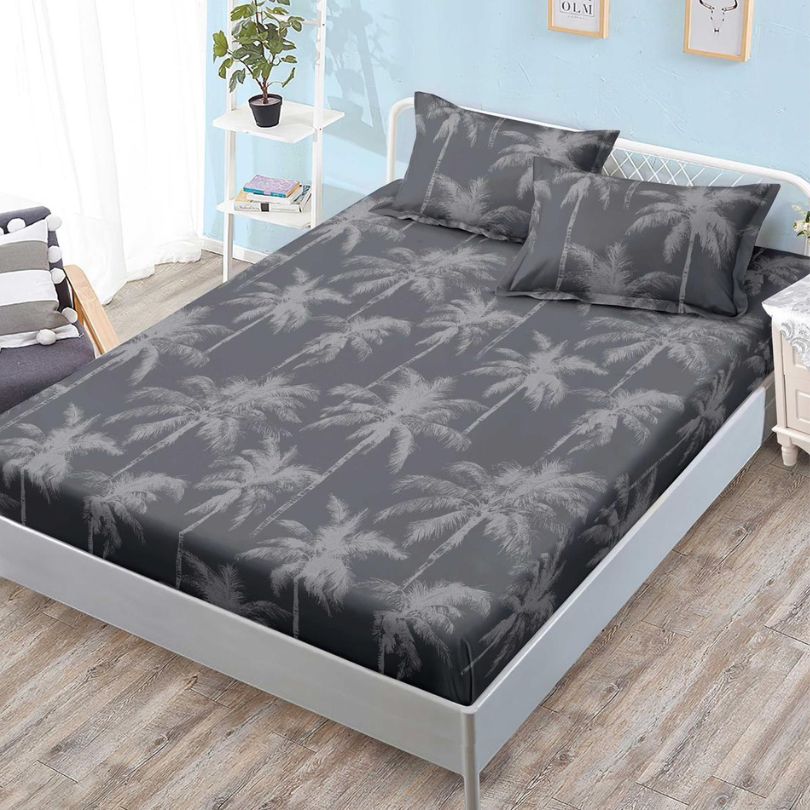 Husa de Pat din Bumbac Finet – Set 3 Piese pentru Confort si Eleganta | COD 1130-S