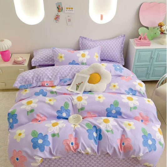 Lenjerie de pat bumbac finet cu elastic – 6 piese: Confort si stil pentru un somn odihnitor  | COD 0457-S