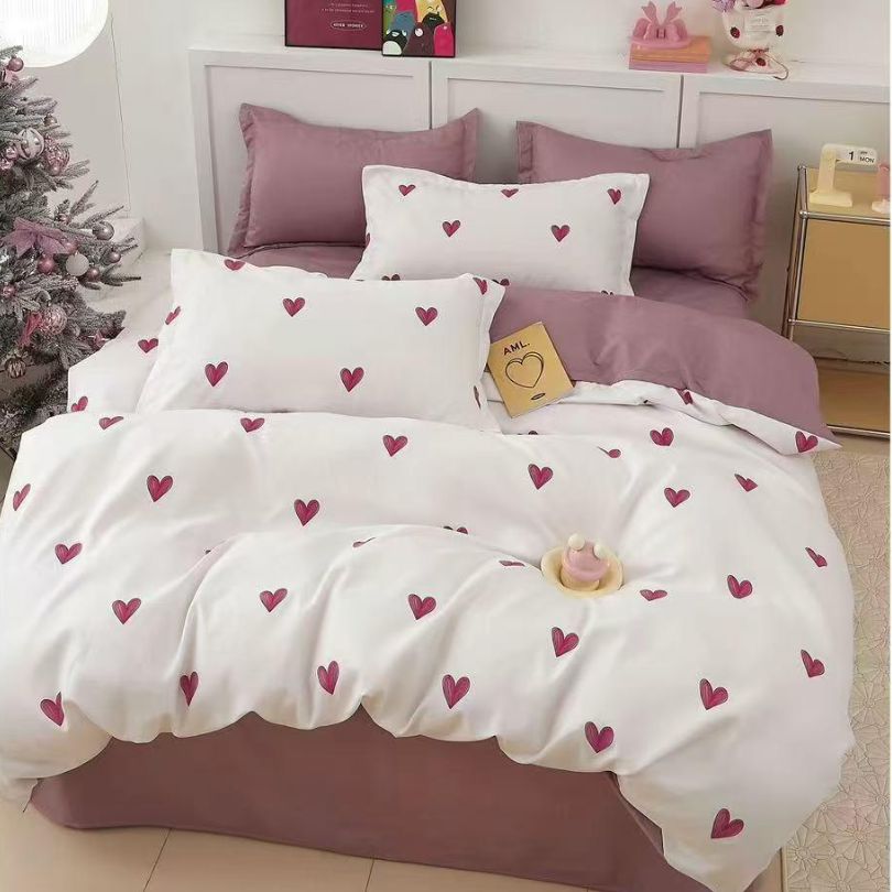 Lenjerie de pat bumbac finet cu elastic – 6 piese: Confort si stil pentru un somn odihnitor  | COD 0458-S