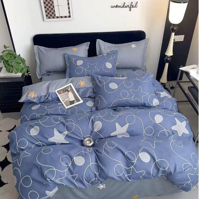 Lenjerie de pat bumbac finet cu elastic – 6 piese: Confort si stil pentru un somn odihnitor  | COD 0460-S