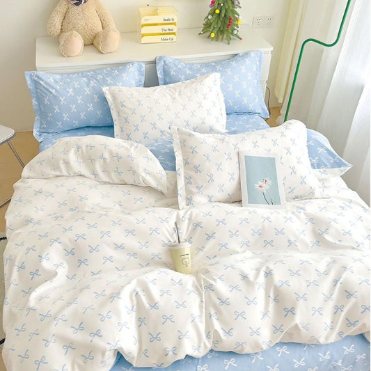 Lenjerie de pat bumbac finet cu elastic – 6 piese: Confort si stil pentru un somn odihnitor  | COD 0461-S