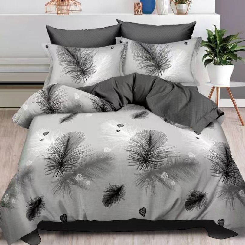 Lenjerie de pat bumbac finet cu elastic – 6 piese: Confort si stil pentru un somn odihnitor  | COD 0463-S