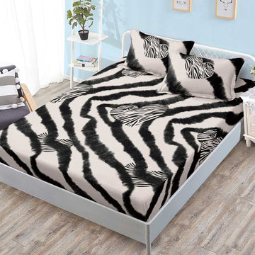 Husa de Pat din Bumbac Finet – Set 3 Piese pentru Confort si Eleganta | COD 1142-S