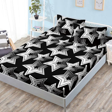 Husa de Pat din Bumbac Finet – Set 3 Piese pentru Confort si Eleganta | COD 1143-S