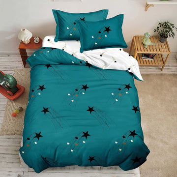 Lenjerie de Pat Bumbac Finet 1 Persoana – 4 Piese. Confort Premium si Design Modern | COD 1210-S