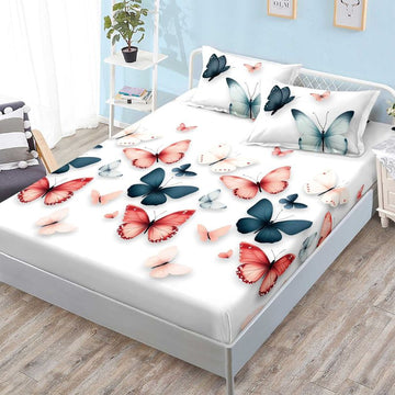 Husa de Pat din Bumbac Finet – Set 3 Piese pentru Confort si Eleganta | COD 1146-S