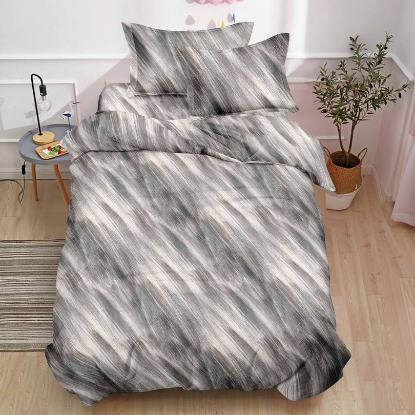 Lenjerie de Pat Bumbac Finet 1 Persoana – 4 Piese. Confort Premium si Design Modern | COD 1212-S