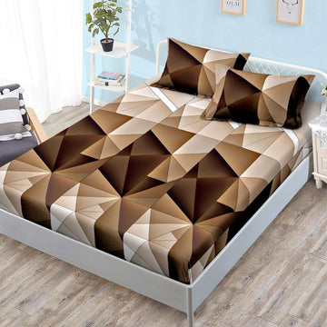 Husa de Pat din Bumbac Finet – Set 3 Piese pentru Confort si Eleganta | COD 1073-S