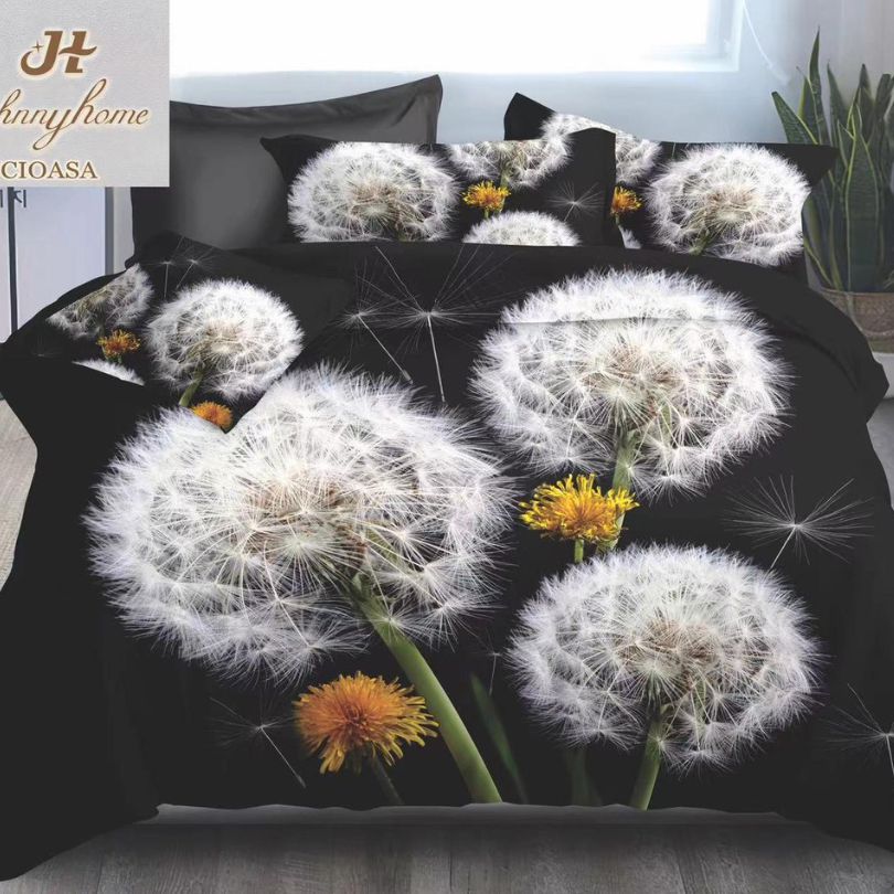 Lenjerie de Pat Bumbac Satinat 3D – 4 Piese | Confort Premium si Design Modern | COD 1335-S