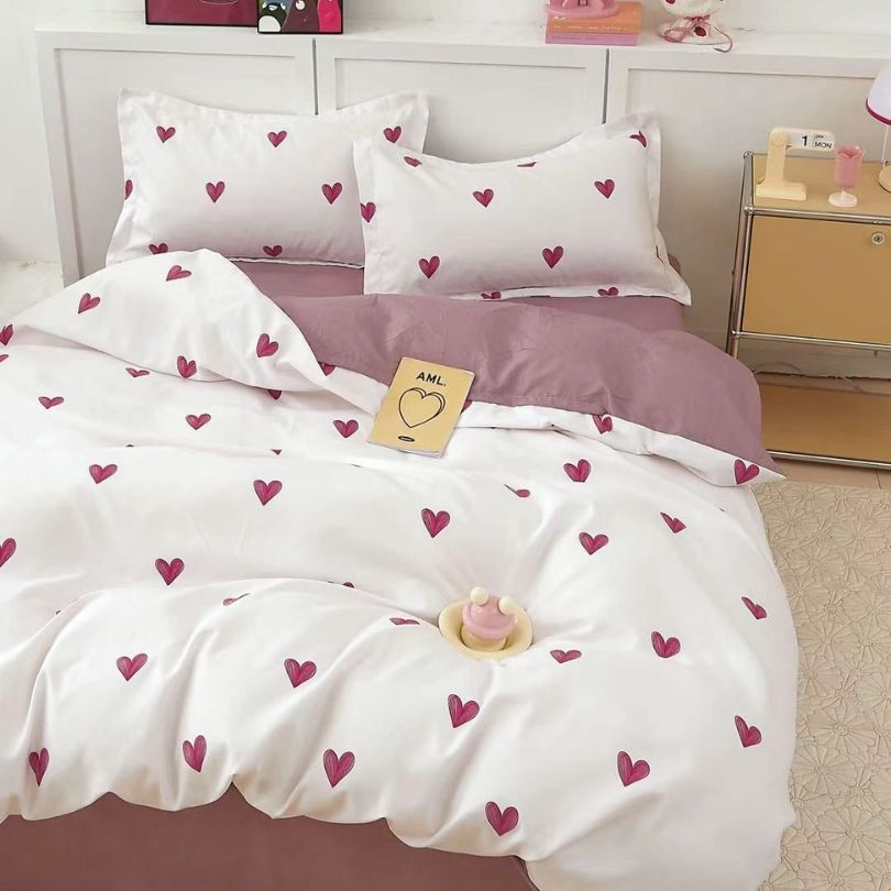 Lenjerie de Pat Bumbac Finet 1 Persoana – 4 Piese. Confort Premium si Design Modern | COD 1204-S