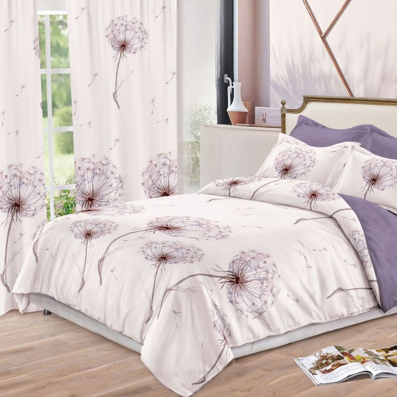 Lenjerie de Pat Finet cu Elastic – 6 Piese + 2 Draperii Asortate | Set Complet Elegant si Practic | COD: 1478-S