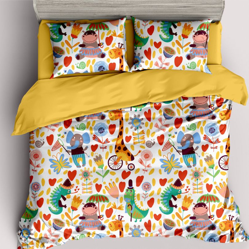 Lenjerie de Pat 1 Persoana din Bumbac 100% – Moale si Respirabila | 0021-PR