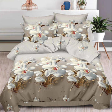 Lenjerie de Pat 3D – 6 Piese din Bumbac Satinat | Culori Vibrante, Confort Premium, Design Modern | COD 1379-S