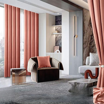 Draperie Tricot Uni – Set 3 Piese cu Accesoriu Magnetic si Fata de Perna CADOU | COD 0151-CF