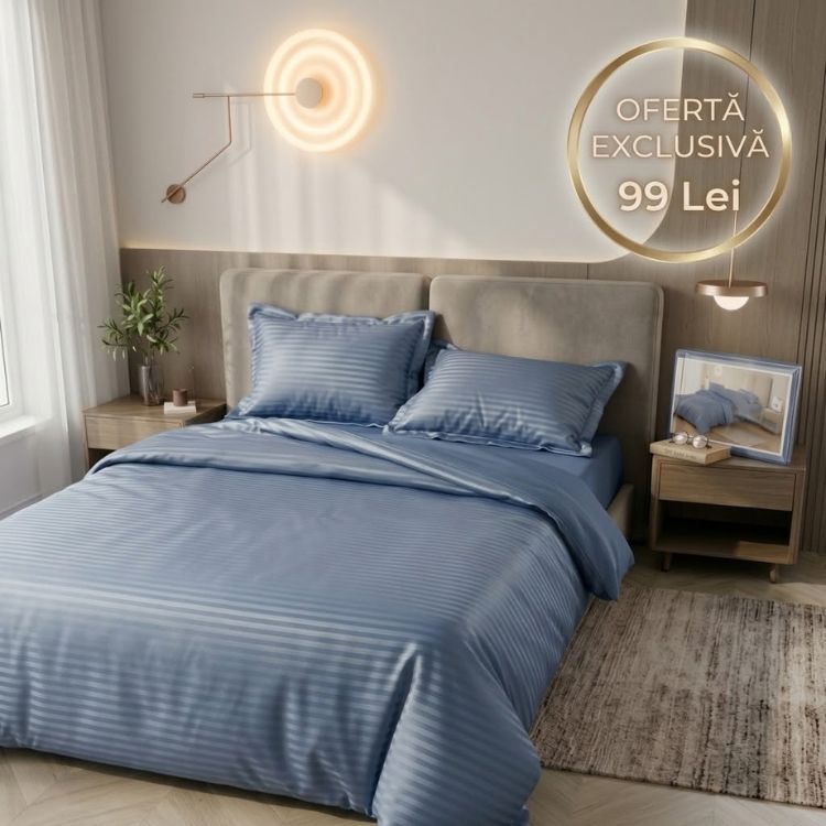 Lenjerie de pat damasc 4 piese cu elastic – Eleganta Hotelieră la Super Ofertă 🌙✨| 0276-CA