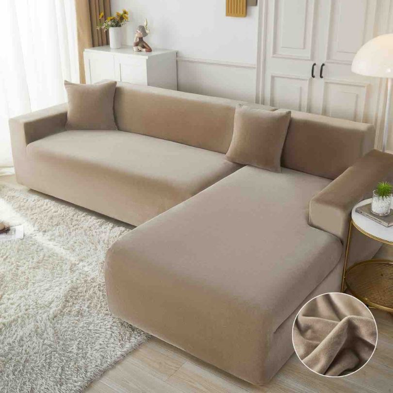 Husa Canapea Coltar din Catifea – Eleganta si Protectie pentru Casa Ta | COD 1709-J