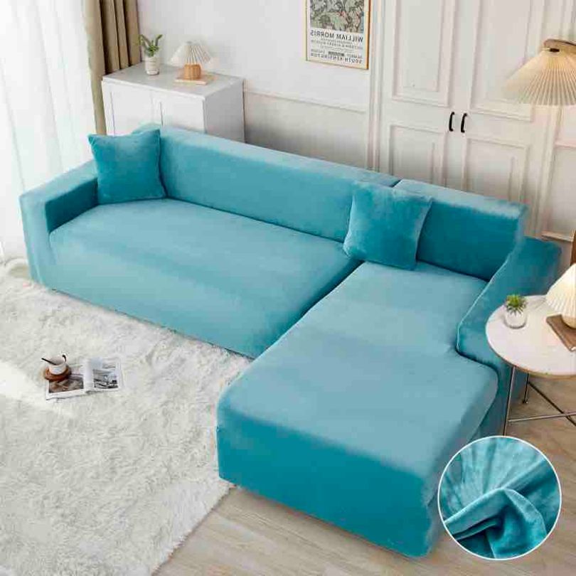 Husa Canapea Coltar din Catifea – Eleganta si Protectie pentru Casa Ta | COD 1714-J