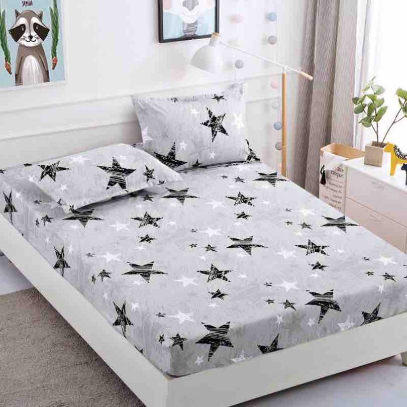 Husa de Pat din Bumbac Finet 1 Persoana – Set 3 Piese pentru Confort si Eleganta | COD 1618-J