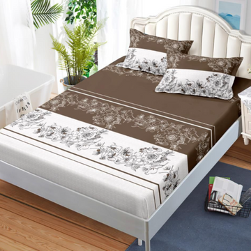 Husa de Pat din Bumbac Finet – Set 3 Piese pentru Confort si Eleganta | COD 0606-S